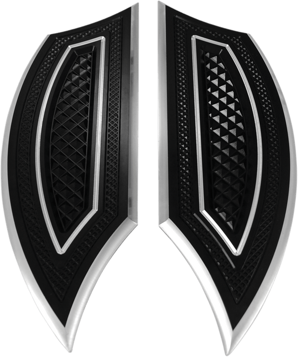 Eddie Trotta Designs TC-554 Driver Floorboards - Black Anodized - sxspowersports