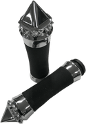Eddie Trotta Designs TC-792 Two-Piece Comfort Grips - Diamond - Chrome - sxspowersports