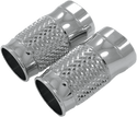Eddie Trotta Designs TC-998 Fork Slider Cover - Cross-Cut Chrome - sxspowersports