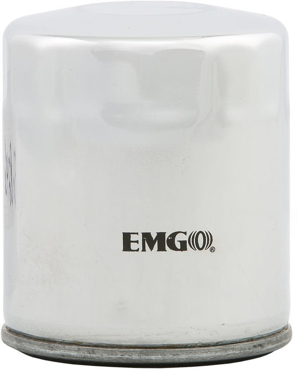 Emgo 10-82442 Micro-Glass Oil Filter - Chrome - sxspowersports