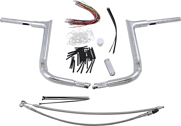 Fat Baggers, Inc. 809114 1-1/2in. EZ Install Pointed Top Handlebar Kit - Chrome - sxspowersports