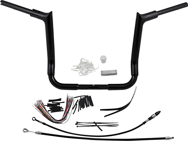 Fat Baggers, Inc. 809114-B 1-1/2in. EZ Install Pointed Top Handlebar Kit - Black - sxspowersports