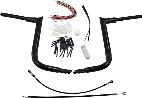 Fat Baggers, Inc. 809114-B 1-1/2in. EZ Install Pointed Top Handlebar Kit - Black - sxspowersports
