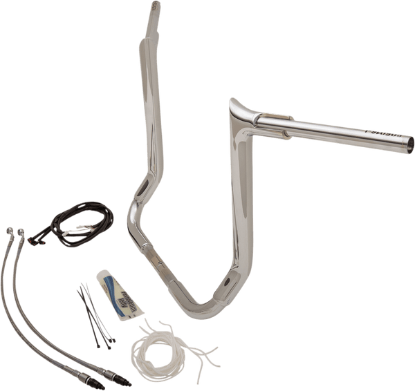Fat Baggers, Inc. 809216 1-1/2in. EZ Install Pointed Top Handlebar Kit - Chrome - sxspowersports