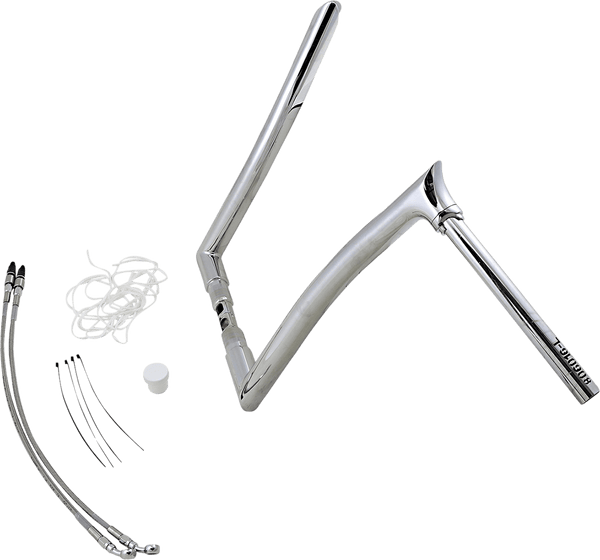 Fat Baggers, Inc. 809316 1-1/2in. EZ Install Pointed Top Handlebar Kit - Chrome - sxspowersports
