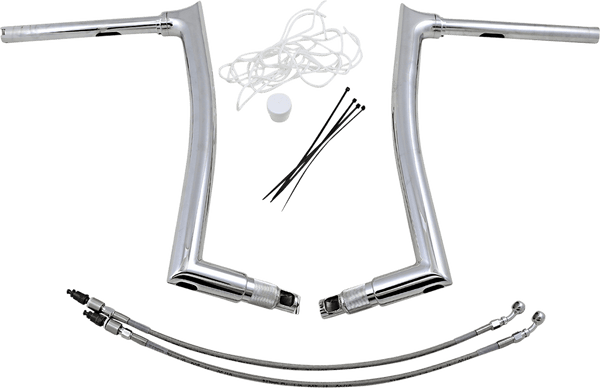 Fat Baggers, Inc. 809316 1-1/2in. EZ Install Pointed Top Handlebar Kit - Chrome - sxspowersports