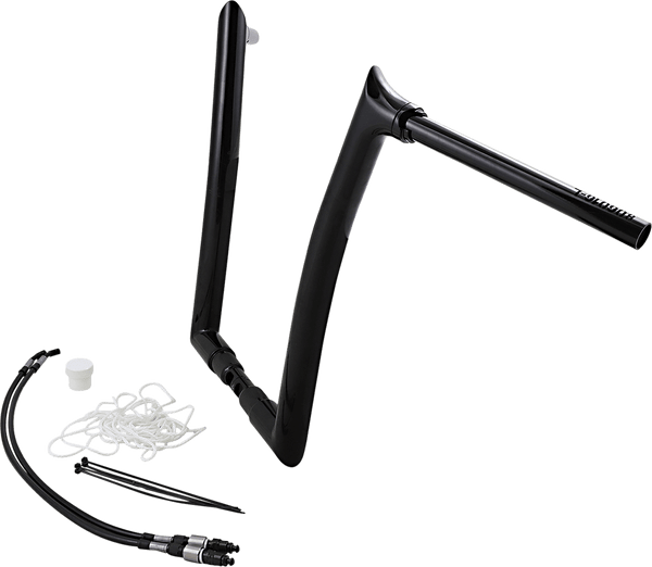 Fat Baggers, Inc. 809316-B 1-1/2in. EZ Install Pointed Top Handlebar Kit - Black - sxspowersports