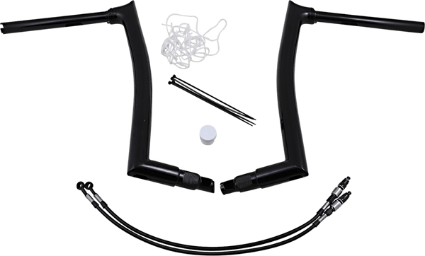 Fat Baggers, Inc. 809316-B 1-1/2in. EZ Install Pointed Top Handlebar Kit - Black - sxspowersports