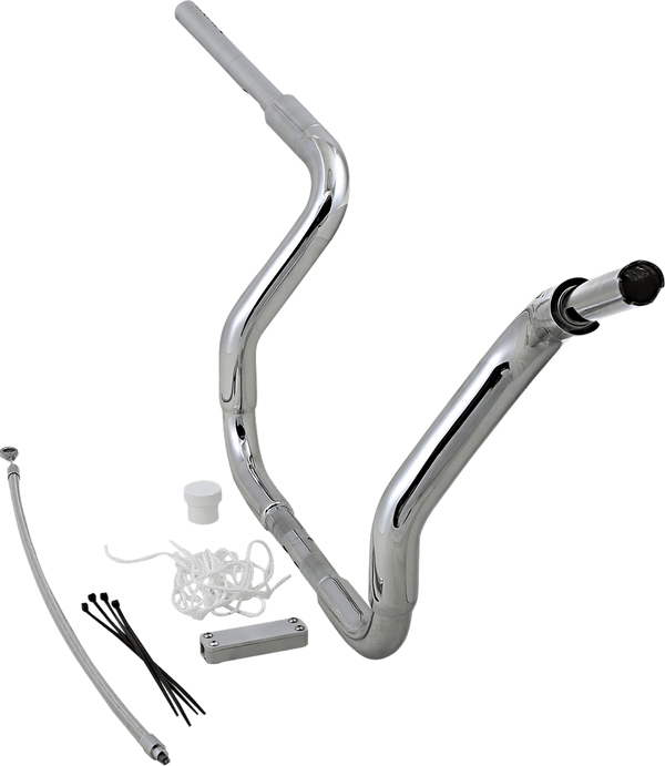 Fat Baggers, Inc. 809412 1-1/2in. EZ Install Pointed Top Handlebar Kit - Chrome - sxspowersports