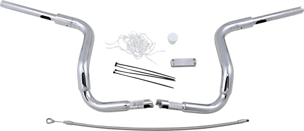 Fat Baggers, Inc. 809412 1-1/2in. EZ Install Pointed Top Handlebar Kit - Chrome - sxspowersports