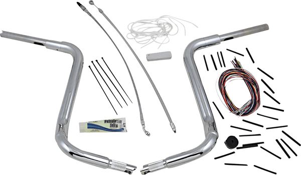 Fat Baggers, Inc. 809416 1-1/2in. EZ Install Pointed Top Handlebar Kit - Chrome - sxspowersports