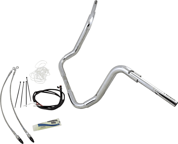 Fat Baggers, Inc. 809514 1-1/2in. EZ Install Pointed Top Handlebar Kit - Chrome - sxspowersports