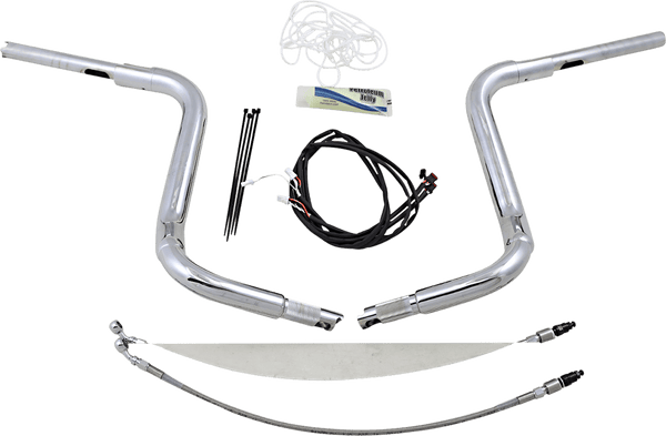 Fat Baggers, Inc. 809514 1-1/2in. EZ Install Pointed Top Handlebar Kit - Chrome - sxspowersports