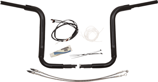 Fat Baggers, Inc. 809514-B 1-1/2in. EZ Install Pointed Top Handlebar Kit - Black - sxspowersports