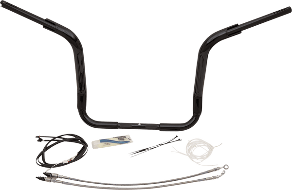 Fat Baggers, Inc. 809514-B 1-1/2in. EZ Install Pointed Top Handlebar Kit - Black - sxspowersports