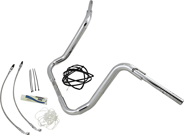 Fat Baggers, Inc. 809516 1-1/2in. EZ Install Pointed Top Handlebar Kit - Chrome - sxspowersports