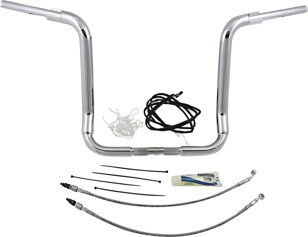 Fat Baggers, Inc. 809516 1-1/2in. EZ Install Pointed Top Handlebar Kit - Chrome - sxspowersports