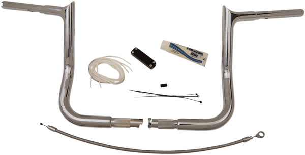 Fat Baggers, Inc. 909112 1-1/4in. EZ Install Handlebar Kit with Pointed Top Handlebars - Chrome - sxspowersports