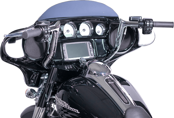 Fat Baggers, Inc. 909112 1-1/4in. EZ Install Handlebar Kit with Pointed Top Handlebars - Chrome - sxspowersports