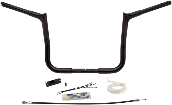 Fat Baggers, Inc. 909112-B 1-1/4in. EZ Install Handlebar Kit with Pointed Top Handlebars - Gloss Black - sxspowersports