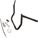 Fat Baggers, Inc. 909112-B 1-1/4in. EZ Install Handlebar Kit with Pointed Top Handlebars - Gloss Black - sxspowersports
