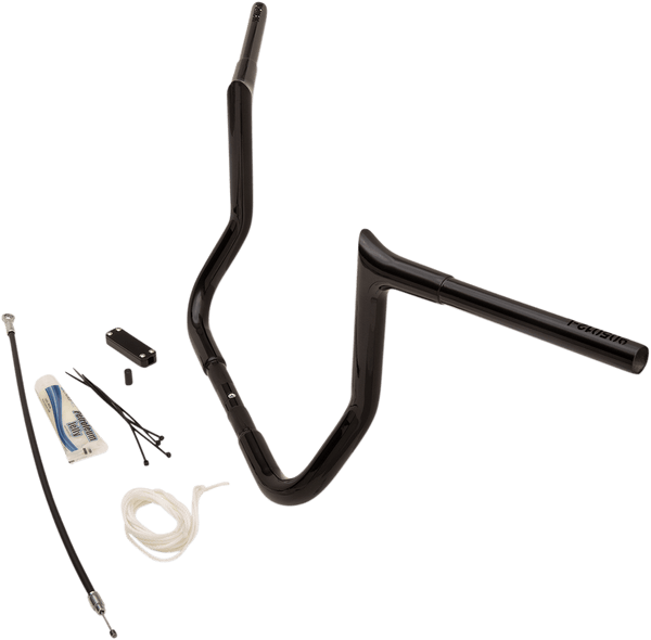 Fat Baggers, Inc. 909112-B 1-1/4in. EZ Install Handlebar Kit with Pointed Top Handlebars - Gloss Black - sxspowersports