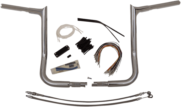 Fat Baggers, Inc. 909114 1-1/4in. EZ Install Handlebar Kit with Pointed Top Handlebars - Chrome - sxspowersports