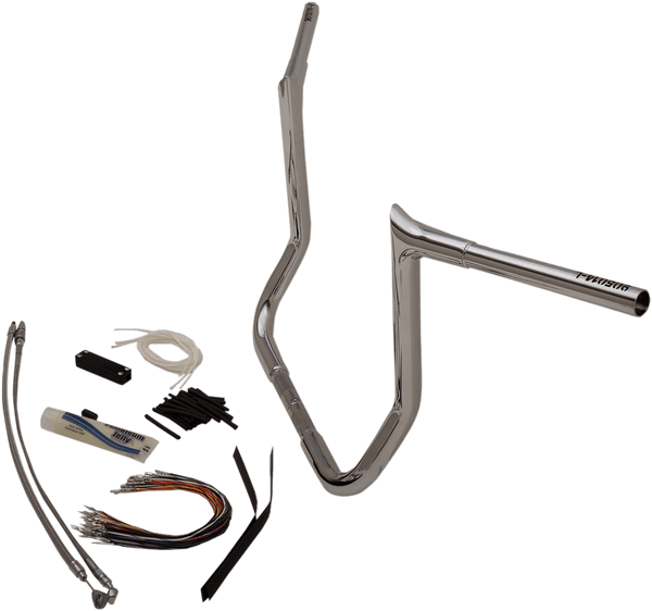 Fat Baggers, Inc. 909114 1-1/4in. EZ Install Handlebar Kit with Pointed Top Handlebars - Chrome - sxspowersports