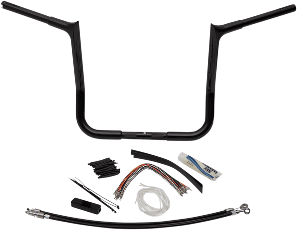 Fat Baggers, Inc. 909114-B 1-1/4in. EZ Install Handlebar Kit with Pointed Top Handlebars - Gloss Black - sxspowersports
