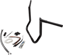 Fat Baggers, Inc. 909114-B 1-1/4in. EZ Install Handlebar Kit with Pointed Top Handlebars - Gloss Black - sxspowersports