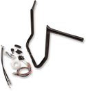 Fat Baggers, Inc. 909116-B 1-1/4in. EZ Install Handlebar Kit with Pointed Top Handlebars - Gloss Black - sxspowersports