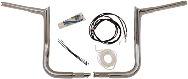 Fat Baggers, Inc. 909212 1-1/4in. EZ Install Handlebar Kit with Pointed Top Handlebars - Chrome - sxspowersports