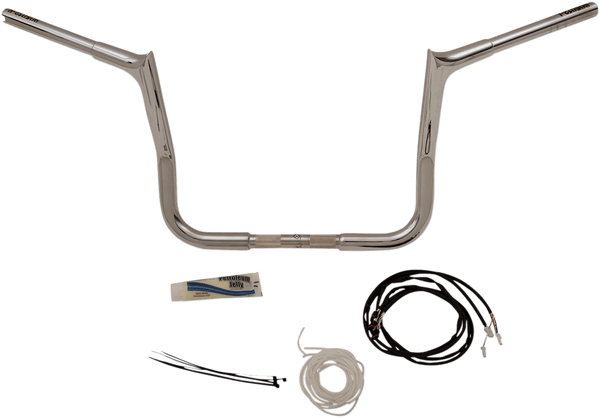Fat Baggers, Inc. 909212 1-1/4in. EZ Install Handlebar Kit with Pointed Top Handlebars - Chrome - sxspowersports