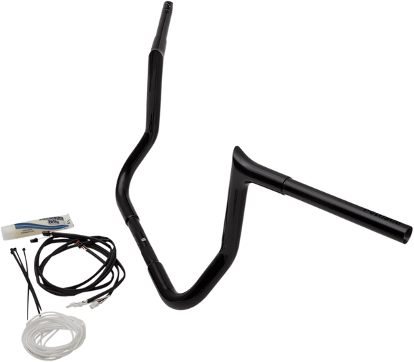 Fat Baggers, Inc. 909212-B 1-1/4in. EZ Install Handlebar Kit with Pointed Top Handlebars - Gloss Black - sxspowersports
