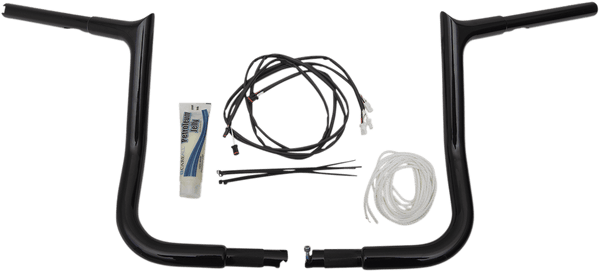 Fat Baggers, Inc. 909212-B 1-1/4in. EZ Install Handlebar Kit with Pointed Top Handlebars - Gloss Black - sxspowersports