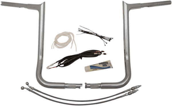 Fat Baggers, Inc. 909216 1-1/4in. EZ Install Handlebar Kit with Pointed Top Handlebars - Chrome - sxspowersports