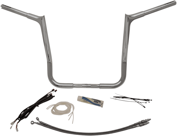 Fat Baggers, Inc. 909216 1-1/4in. EZ Install Handlebar Kit with Pointed Top Handlebars - Chrome - sxspowersports