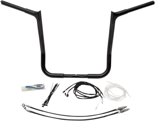 Fat Baggers, Inc. 909216-B 1-1/4in. EZ Install Pointed Top Handlebars - Gloss Black - sxspowersports