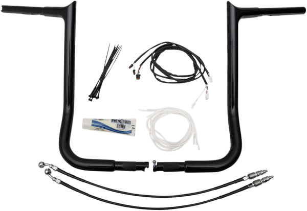 Fat Baggers, Inc. 909216-B 1-1/4in. EZ Install Pointed Top Handlebars - Gloss Black - sxspowersports