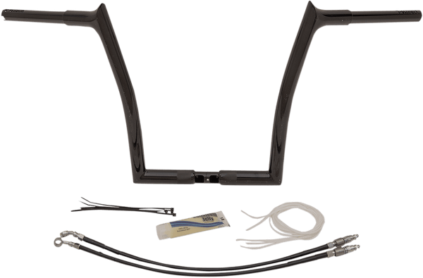 Fat Baggers, Inc. 909314-B 1-1/4in. EZ Install Handlebar Kit with Pointed Top Handlebars - Gloss Black - sxspowersports