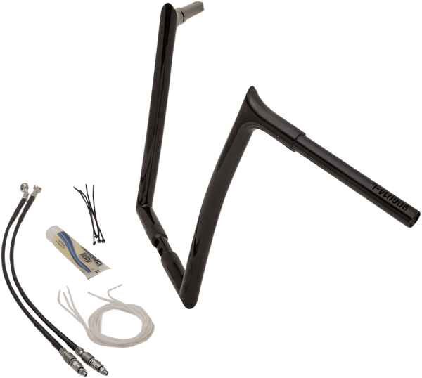 Fat Baggers, Inc. 909314-B 1-1/4in. EZ Install Handlebar Kit with Pointed Top Handlebars - Gloss Black - sxspowersports