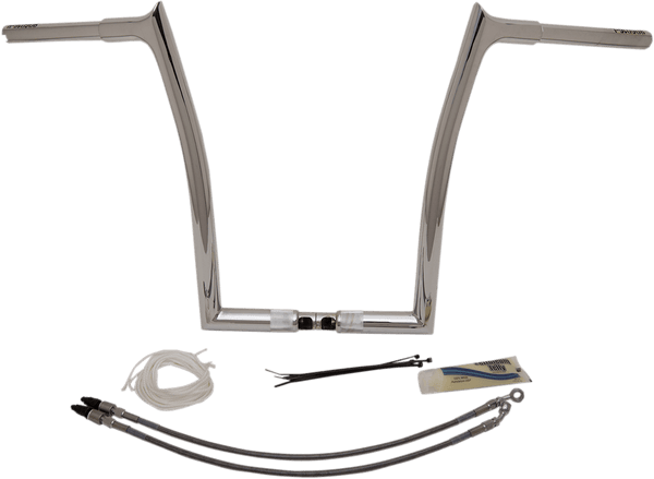 Fat Baggers, Inc. 909316 1-1/4in. EZ Install Handlebar Kit with Pointed Top Handlebars - Chrome - sxspowersports