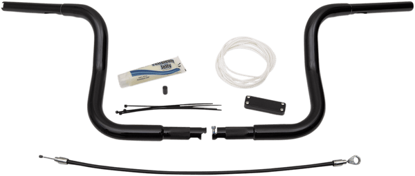 Fat Baggers, Inc. 909410-B 1-1/4in. EZ Install Handlebar Kit with Round Top Handlebars - Gloss Black - sxspowersports