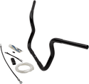 Fat Baggers, Inc. 909410-B 1-1/4in. EZ Install Handlebar Kit with Round Top Handlebars - Gloss Black - sxspowersports