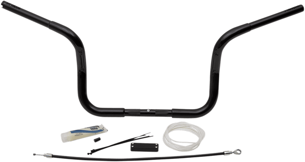 Fat Baggers, Inc. 909410-B 1-1/4in. EZ Install Handlebar Kit with Round Top Handlebars - Gloss Black - sxspowersports