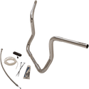Fat Baggers, Inc. 909412 1-1/4in. EZ Install Handlebar Kit with Round Top Handlebars - Chrome - sxspowersports