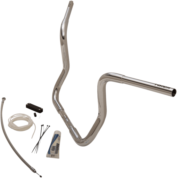 Fat Baggers, Inc. 909412 1-1/4in. EZ Install Handlebar Kit with Round Top Handlebars - Chrome - sxspowersports