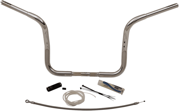 Fat Baggers, Inc. 909412 1-1/4in. EZ Install Handlebar Kit with Round Top Handlebars - Chrome - sxspowersports