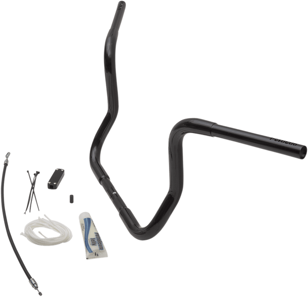 Fat Baggers, Inc. 909412-B 1-1/4in. EZ Install Handlebar Kit with Round Top Handlebars - Gloss Black - sxspowersports