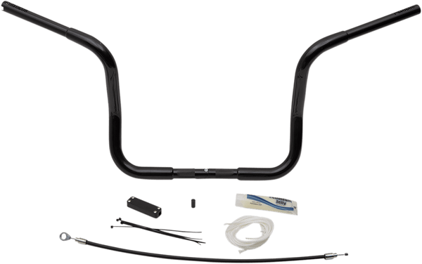 Fat Baggers, Inc. 909412-B 1-1/4in. EZ Install Handlebar Kit with Round Top Handlebars - Gloss Black - sxspowersports